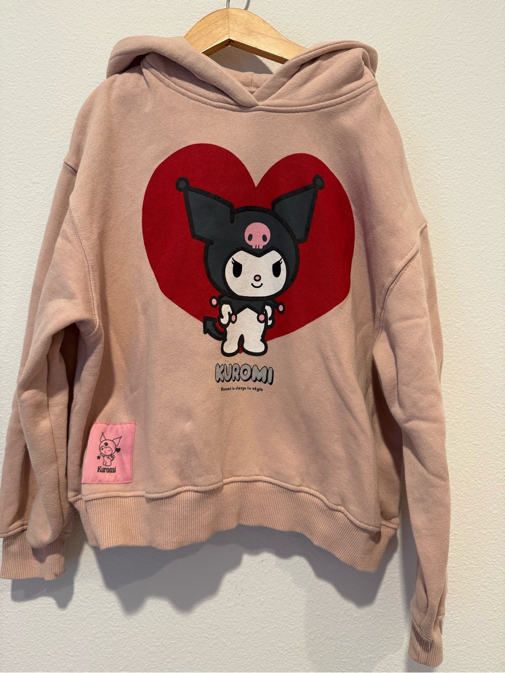 Zara Kuromi Sanrio Pink Character Hoodie Sweater size 9/10